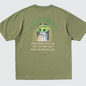 Uniqlo UT Oscar The Grouch Tee Short Sleeve Cotton Large NWT